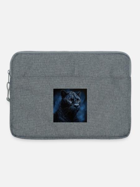 Midnight Panther in Blue Mist - Laptop bag 15" - heather grey