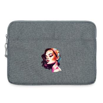 Vivid Artistic Woman Portrait - Laptop bag 15" - heather grey - Front