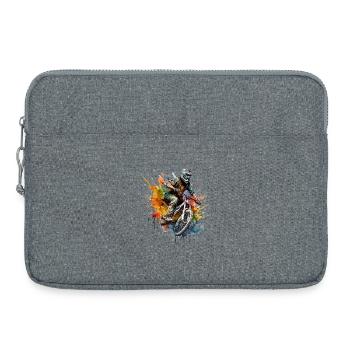 Vététistes - Sacoche pour ordinateur portable 15 pouces - gris chiné - Devant