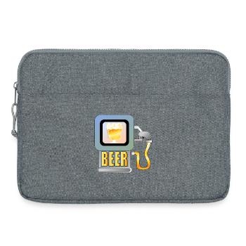 BEER FUEL - FUNNY DRINKS - GAS STATION - Laptop bag 15" - heather grey - Front