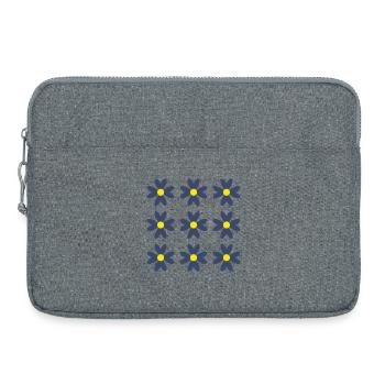 FLEUR. FLOWER. NATURE. ECOLOGIE. ANNIVERSAIRE - Sacoche pour ordinateur portable 15 pouces - gris chiné - Devant