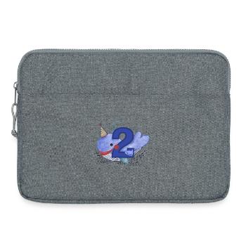 Second Birthday Happy Birthday Little Whale - Laptop bag 15" - heather grey - Front