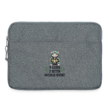 Katzen Hip Hop Design - Laptoptasche 15" - Grau meliert - Vorne