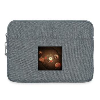 Wonderful steampunk watch - Laptop bag 15" - heather grey - Front