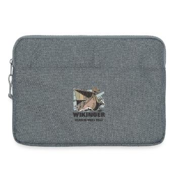 Wikinger Seefahrt Design - Laptoptasche 15" - Grau meliert - Vorne