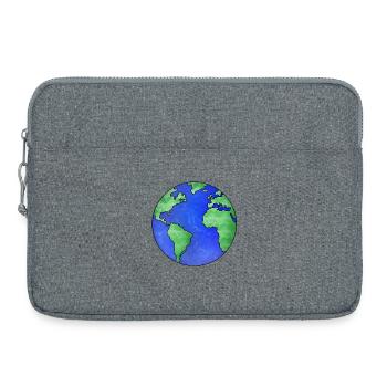 Unser Planet die Erde - Laptoptasche 15" - Grau meliert - Vorne