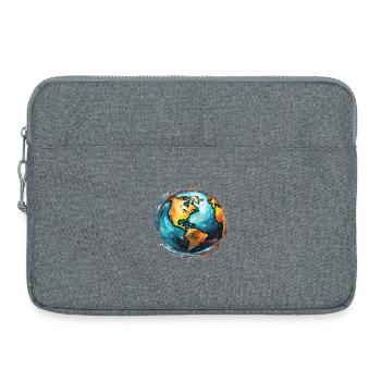 Globe en mouvement - Sacoche pour ordinateur portable 15 pouces - gris chiné - Devant
