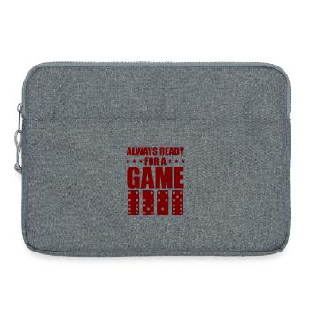 Conception de domino - Sacoche pour ordinateur portable 15 pouces - gris chiné - Devant