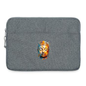 Conception de Bouddha - Sacoche pour ordinateur portable 15 pouces - gris chiné - Devant