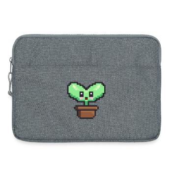 Pflanzliche Pixelkunst - Laptoptasche 15" - Grau meliert - Vorne