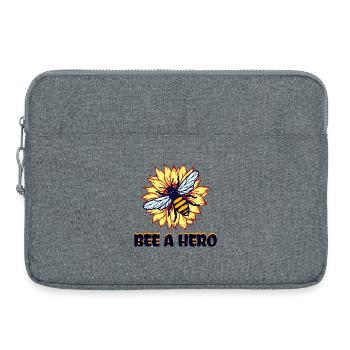 Abeille Bien-être animal Conservation des espèces Environnement Déclaration de la Terre - Sacoche pour ordinateur portable 15 pouces - gris chiné - Devant