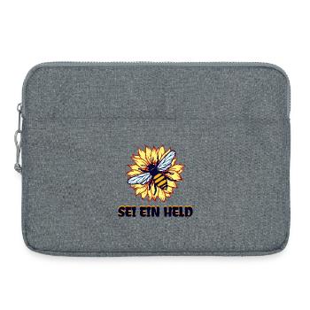 Tierschutz Umwelt Statement Erde Artenschutz Biene - Laptoptasche 15" - Grau meliert - Vorne