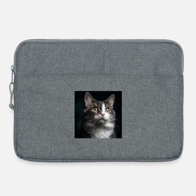 Katze - Laptoptasche 15" - Grau meliert