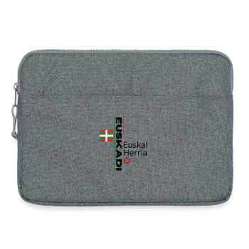 Design Basque-Luxe Inspiration Ethnique - Sacoche pour ordinateur portable 15 pouces - gris chiné - Devant