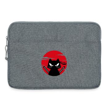 Katze Mangastyle Anime Manga Japanisch Animation - Laptoptasche 15" - Grau meliert - Vorne