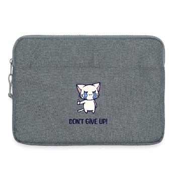 Manga Comic Anime Katze Statement Zeichentrick - Laptoptasche 15" - Grau meliert - Vorne