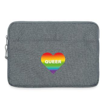 Queer Transgender sein - Laptoptasche 15" - Grau meliert - Vorne