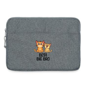 Cat Big Brother Statement Bro Sibling Love - Laptop bag 15" - heather grey - Front