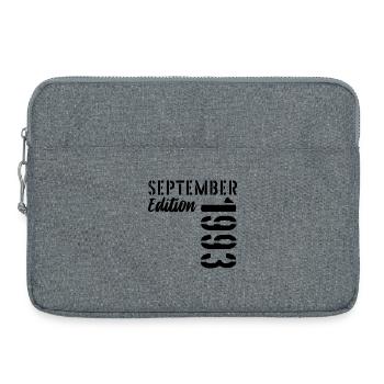33e anniversaire Septembre 1993 - 33 ans - Sacoche pour ordinateur portable 15 pouces - gris chiné - Devant