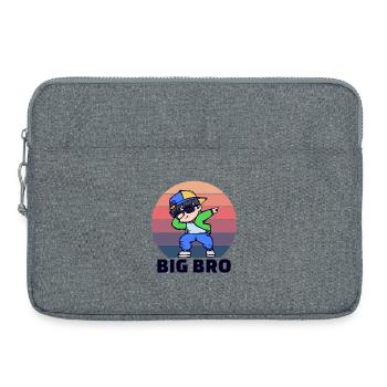 Cooler Spruch Bro Großer Bruder Bruderherz - Laptoptasche 15" - Grau meliert - Vorne