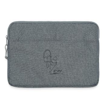 "IceIce Baby" Sommer Lineart Eis / Ice Cream - Laptoptasche 15" - Grau meliert - Vorne
