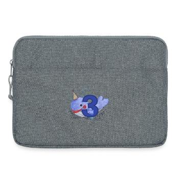 Third Birthday Happy Birthday Little Whale - Laptop bag 15" - heather grey - Front