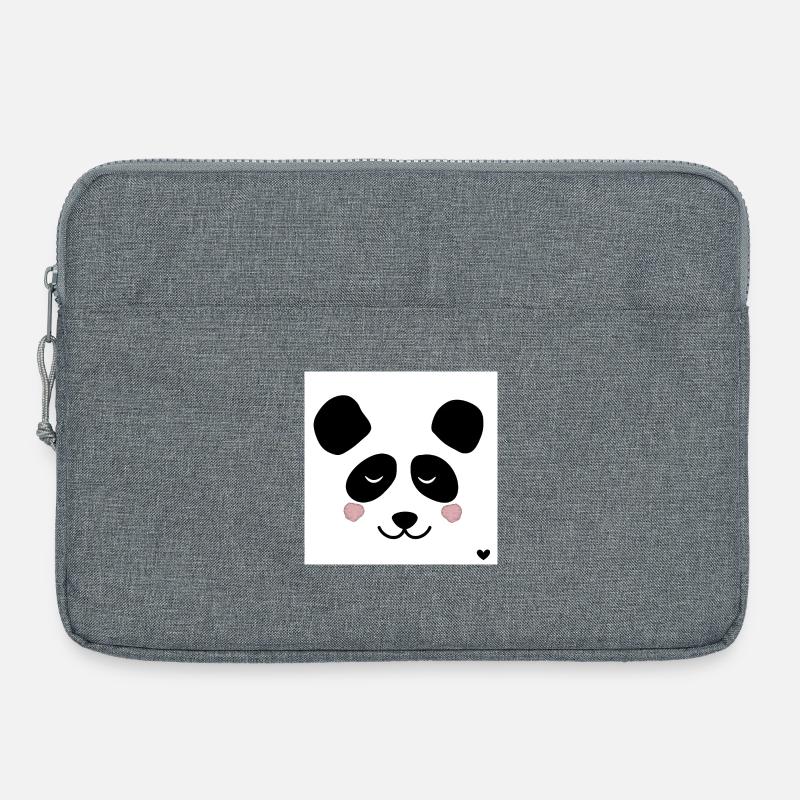 Affiche Panda - Sacoche pour ordinateur portable 15 pouces - gris chiné
