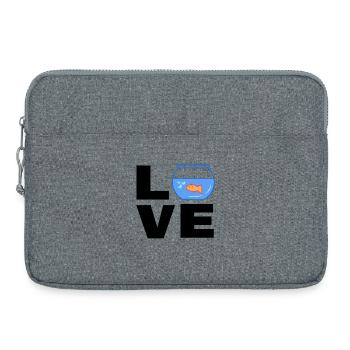 Animaux de compagnie Goldfish Aquarium Déclaration Pet - Sacoche pour ordinateur portable 15 pouces - gris chiné - Devant