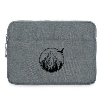Mitternachtsvogel-Silhouette - Laptoptasche 15" - Grau meliert - Vorne