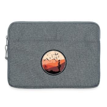 Desert Sunset Birds Silhouette - Laptop bag 15" - heather grey - Front