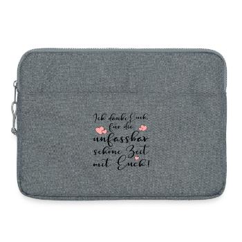 UNFASSBAR SCHÖNE ZEIT - DANKE EUCH SPRÜCHE - Laptoptasche 15" - Grau meliert - Vorne