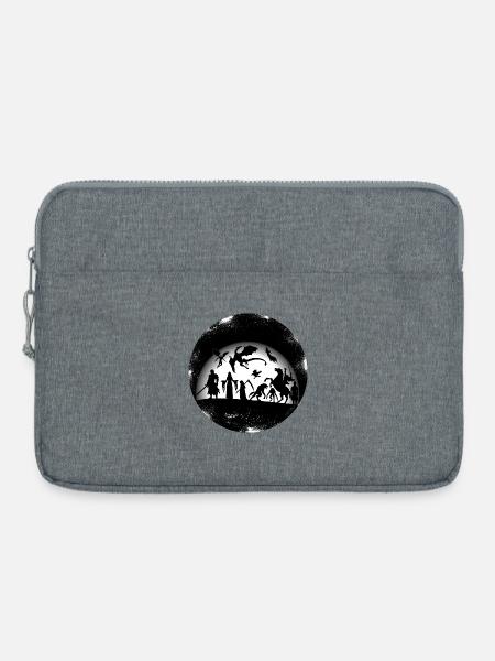 Halloween, gruselig schön - Laptoptasche 15" - Grau meliert