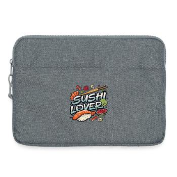 Amateur de sushis - Sacoche pour ordinateur portable 15 pouces - gris chiné - Devant