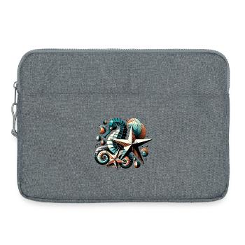 Stilvolle Meerestiere - Laptoptasche 15" - Grau meliert - Vorne