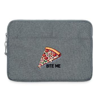 Bite me Pizza - Laptoptasche 15" - Grau meliert - Vorne