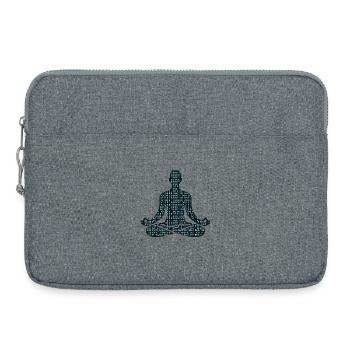 Meditative Pose - Laptoptasche 15" - Grau meliert - Vorne