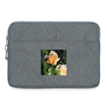 Bouton de rose délicat - Sacoche pour ordinateur portable 15 pouces - gris chiné - Devant