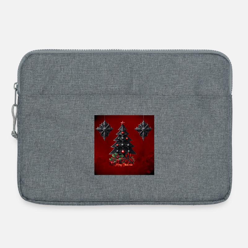 Wunderschöner gotischer Weihnachtsbaum - Laptoptasche 15" - Grau meliert