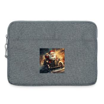 Santa Nickolaus Christmas Time Is Coming In Town - Laptop bag 15" - heather grey - Front