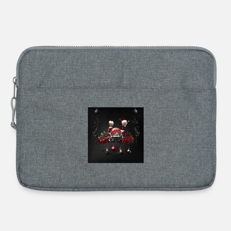Wunderbare dunkle Weihnachtszeit - Laptoptasche 15" - Grau meliert