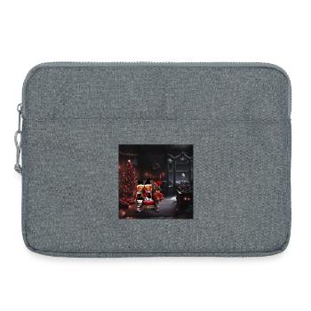 Mignons petits elfes noirs - Sacoche pour ordinateur portable 15 pouces - gris chiné - Devant