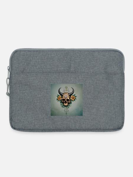 Awesome skull. - Laptop bag 15" - heather grey