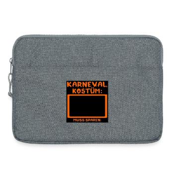 KARNEVAL KOSTÜM INFLATION MUSS SPAREN SPRÜCHE - Laptoptasche 15" - Grau meliert - Vorne