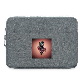 The Dark and Mysterious World of the Gothic Skull - Laptop bag 15" - heather grey - Front