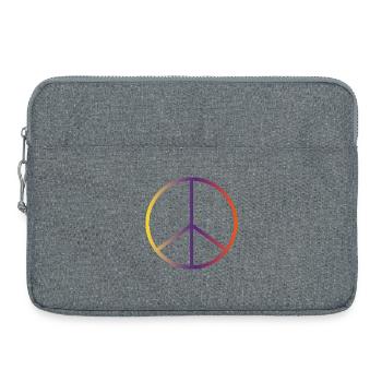 Symbole de la paix - Sacoche pour ordinateur portable 15 pouces - gris chiné - Devant