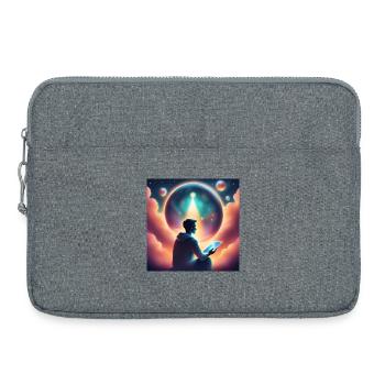 Predicting the future meditation - Laptop bag 15" - heather grey - Front