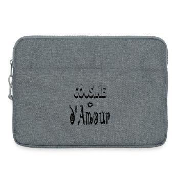 Cousine Amour Cœur - Sacoche pour ordinateur portable 15 pouces - gris chiné - Devant