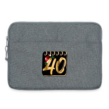 40 ans - 40e anniversaire Noël - Sacoche pour ordinateur portable 15 pouces - gris chiné - Devant