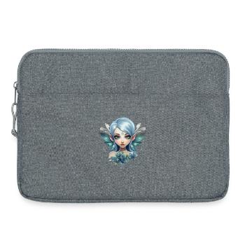Flower Fairy with Gemstone – Fantasy Design - Laptop bag 15" - heather grey - Front