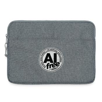 AI Free - No Artificial Intelligence - Laptop bag 15" - heather grey - Front